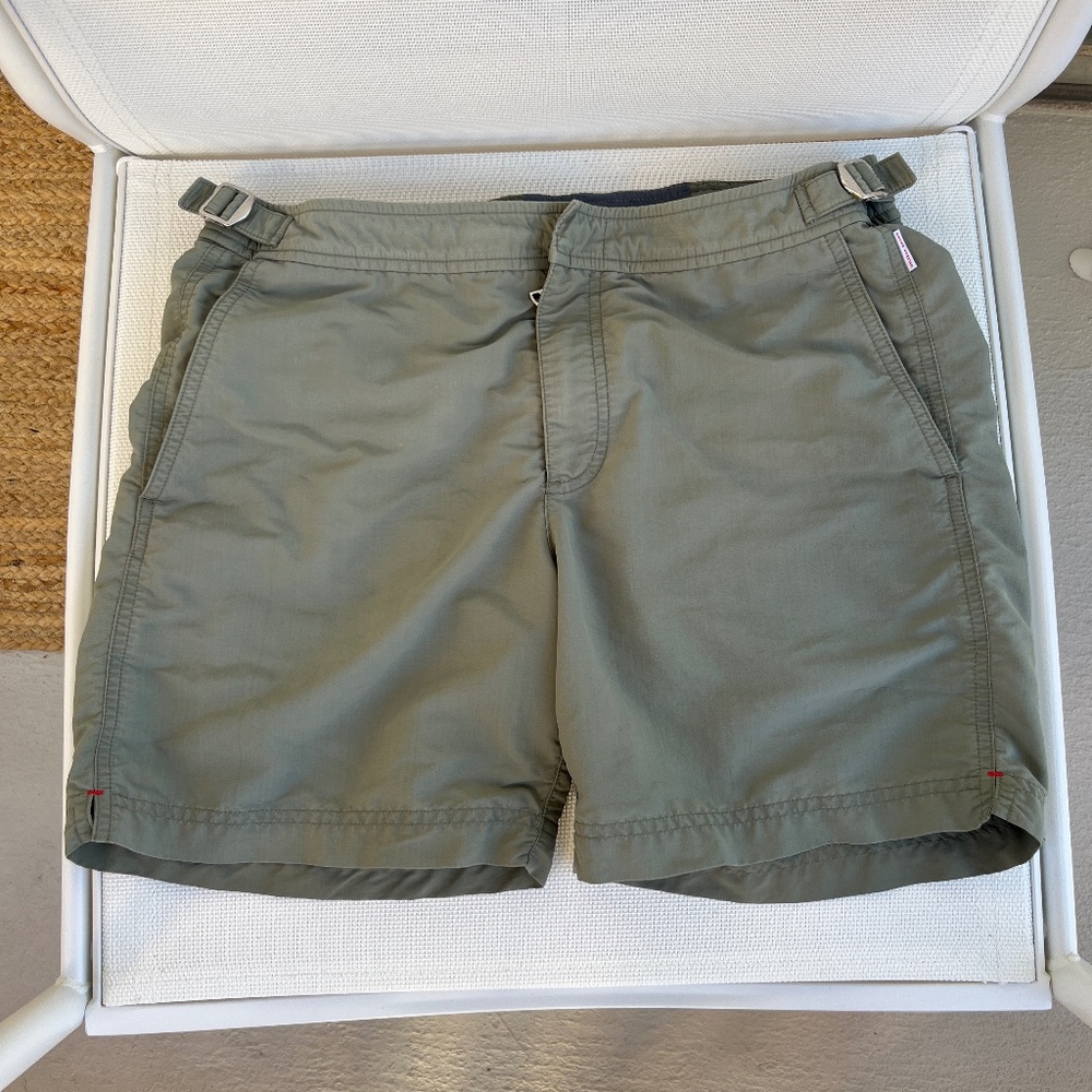 ORLEBAR BROWN BULLDOG OLIVE GREEN SIZE 30